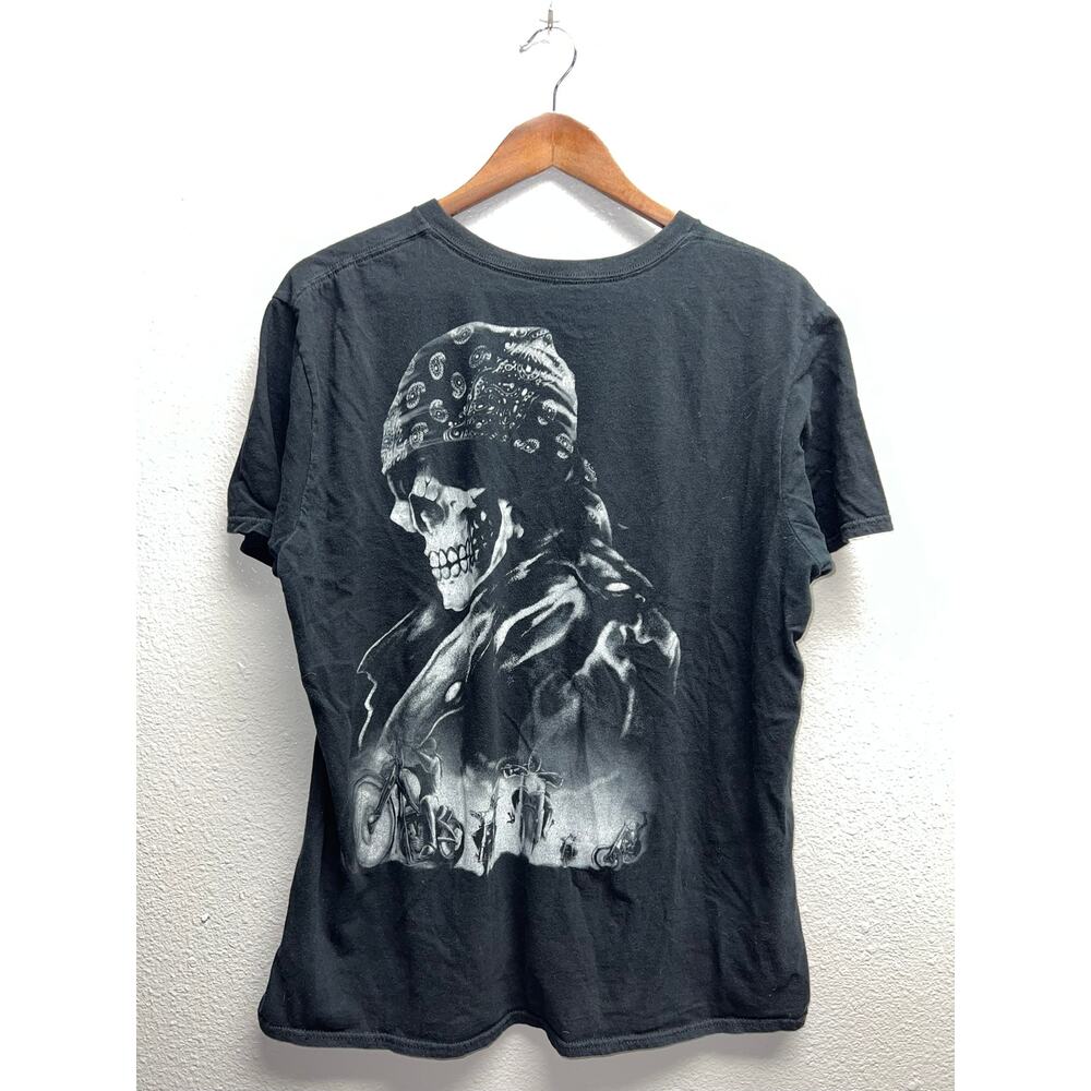 Lethal Threat Shirt Evil Fast Loud Biker Motorcycle Black Graphic Tee Medium